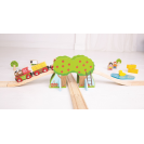 Bigjigs Rail Drevená vláčikodráha farma