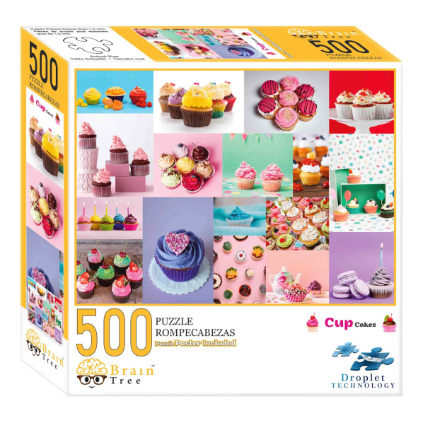 Brain Tree Puzzle Dortíky Cupcakes 500 dílků Brain Tree Puzzle Dortíky Cupcakes 500 dílků