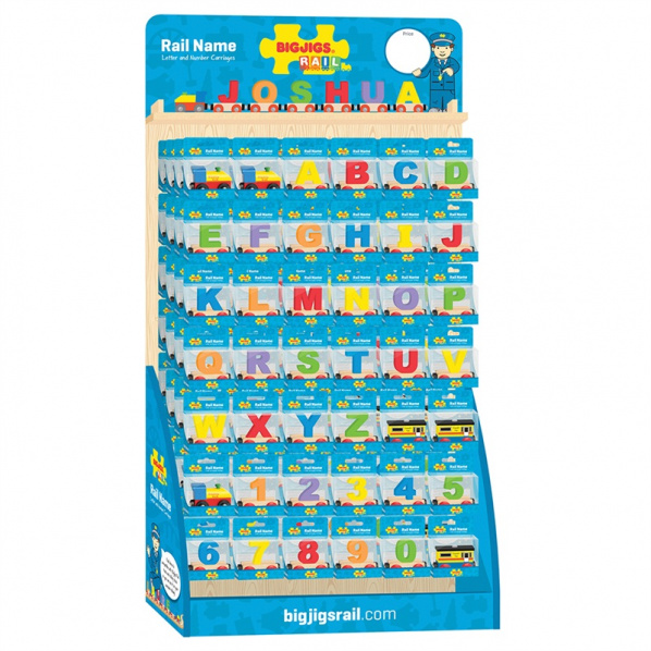 Bigjigs Rail Displej vagónikov s písmenkami