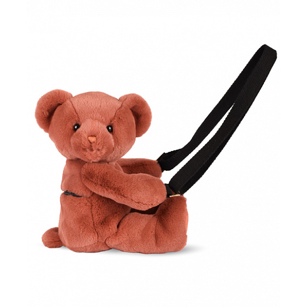 Doudou Plyšová taška přes rameno Medvídek terakotový 30 cm Doudou Plyšová taška přes rameno Medvídek terakotový 30 cm