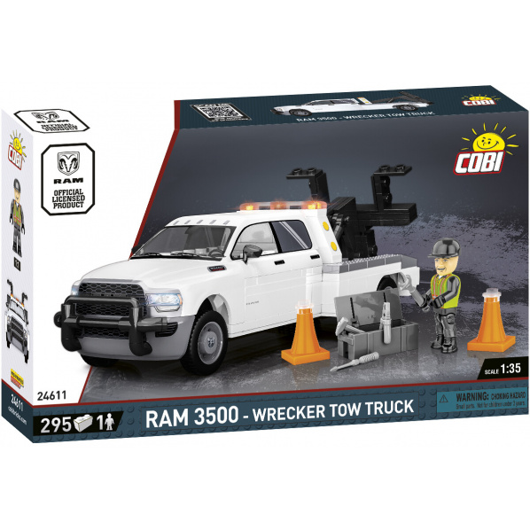 COBI 24611 RAM 3500 Odťahové vozidlo, 1:35, 295 k, 1 f