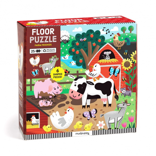 Mudpuppy Podlahové puzzle Kamarádi z farmy 25 dílků