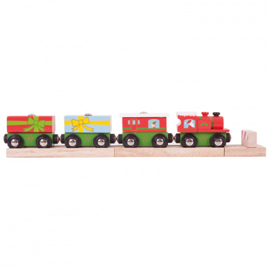 Bigjigs Rail Vianočný vláčik + 3 koľaje
