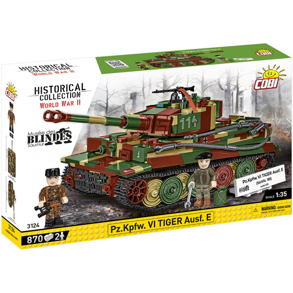 COBI 3124 Nemecký tank PzKpfw VI Tiger Ausf E, 1:35