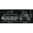 Mould King 20024 Americký stredný tank M4 Sherman R/C