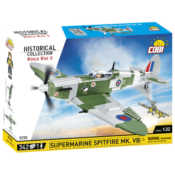 Cobi 5725 BRITSKÝ STÍHACÍ LETOUN SUPERMARINE SPITFIRE MK.VB Cobi 5725 BRITSKÝ STÍHACÍ LETOUN SUPERMARINE SPITFIRE MK.VB