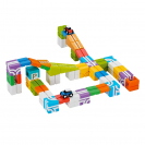 Qbi 116 Stunt Arena Action-Packed STEM Track – kreatívna magnetická stavebnica s autíčkami