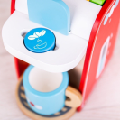 Bigjigs Toys Dřevěný kávovar červený