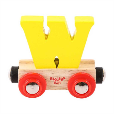 Bigjigs Rail Vagónik drevené vláčikodráhy - Písmeno W