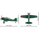 Cobi 5861 Japonské stíhacie lietadlo Mitsubishi A6M2 Zero.