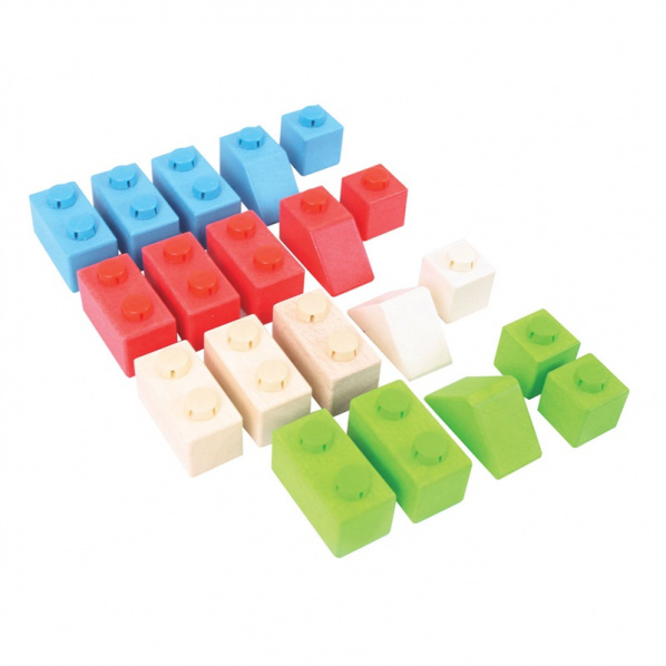 Bigjigs Baby Dřevěné Spojkostky Primary set Bigjigs Baby Dřevěné Spojkostky Primary set