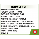 Cobi 2719 Francúzsky pechotný tank Renault R-35