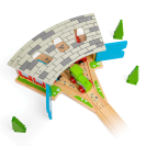 Bigjigs Rail Trojité depo s bránou