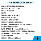 Cobi 5722 NĚMECKÝ STÍHACÍ LETOUN FOCKE-WULF FW 190 A5