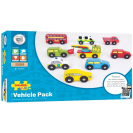 Bigjigs Rail Drevené autodráhy - sada áut
