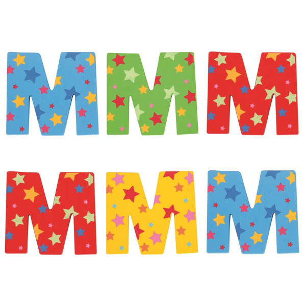 Bigjigs Toys Hvězdičkové písmenko M Bigjigs Toys Hvězdičkové písmenko M