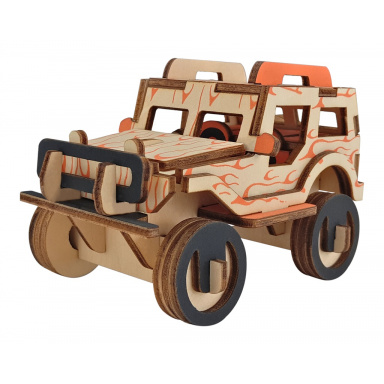 Woodcraft Dřevěné 3D puzzle Jeep - 40 dílků
