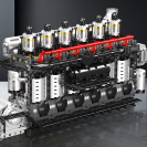 Mould King 10209 Šesťvalcový motor lietadlovej lode