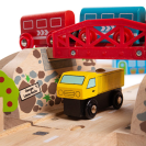 Bigjigs Rail Drevená vláčikodráha s vidieckou cestou 80 dielov