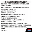 COBI 5896 Americké stíhacie lietadlo F-16 AM Fighting Falcon
