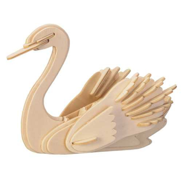 Woodcraft Dřevěné 3D puzzle labuť Woodcraft Dřevěné 3D puzzle labuť