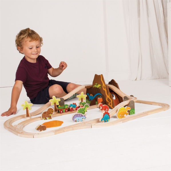Bigjigs Rail Drevená vláčikodráha dinosaury Bigjigs Rail Drevená vláčikodráha dinosaury