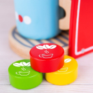 Bigjigs Toys Dřevěný kávovar červený