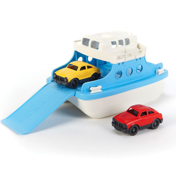 Green Toys Trajekt modro-bílý s autíčky Green Toys Trajekt modro-bílý s autíčky