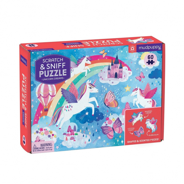 Mudpuppy Puzzle Sny jednorožců s vůní 60 dílků Mudpuppy Puzzle Sny jednorožců s vůní 60 dílků