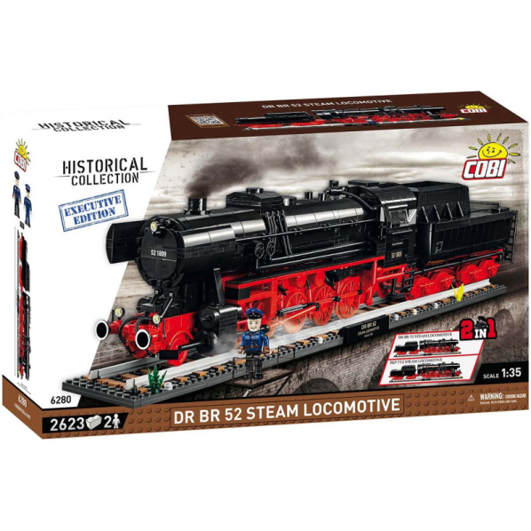 Cobi 6280 Nemecká parná lokomotíva DR BR 52/TY2 s tendrem - Executive Edition Cobi 6280 Nemecká parná lokomotíva DR BR 52/TY2 s tendrem - Executive Edition