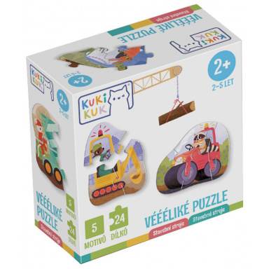 Betexa KukiKuk - Vééliké puzzle Stavebné stroje