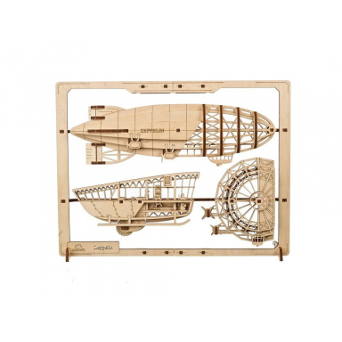 Ugears 2,5D dřevěné mechanické puzzle Vzducholoď Zeppelin