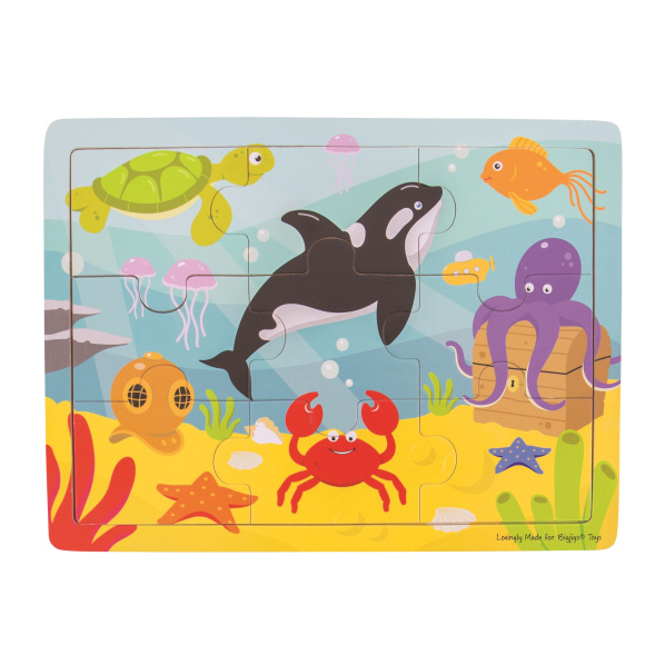 Bigjigs Toys Dřevěné puzzle mořský svět Bigjigs Toys Dřevěné puzzle mořský svět