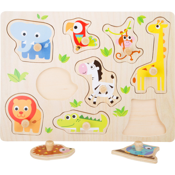 Small Foot Dřevěné vkládací puzzle ZOO Small Foot Dřevěné vkládací puzzle ZOO