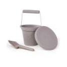 Bigjigs Toys Plážový kyblíček tmavě šedý