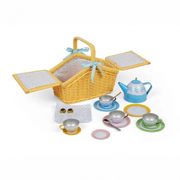 Bigjigs Toys Pikniková sada v košíku Bigjigs Toys Pikniková sada v košíku