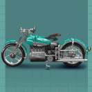 Mould King 23004 Americký štýlový motocykel Cruiser