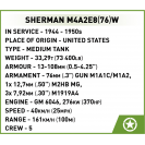 COBI 3118 Americký stredný tank WW Sherman M4A2E8(76)W