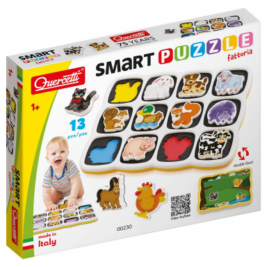 Quercetti 00230 Smart Puzzle magnetico Farm