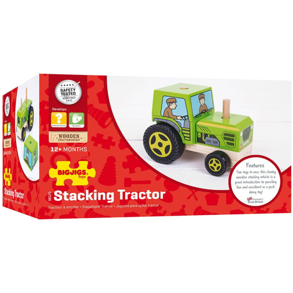 Bigjigs Baby – Nasadzovanie: traktor Bigjigs Baby – Nasadzovanie: traktor