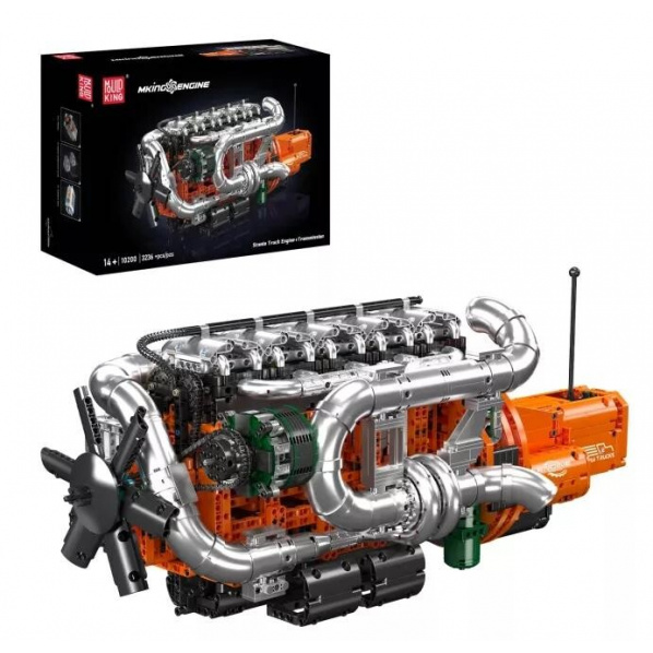 Mould King 10200 Riadový 6-valcový motor Scania s prevodovkou