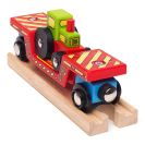 Bigjigs Rail Vagon s traktorom + 2 koľaje
