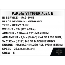 COBI 2807 Nemecký tank PzKpfw VI TIGER č. 114