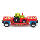 Bigjigs Rail Vagon s traktorom + 2 koľaje
