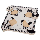 Bigjigs Toys Drevené vkladacie puzzle čiernobiele tvary 2