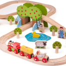 Bigjigs Rail Drevená vláčikodráha farma