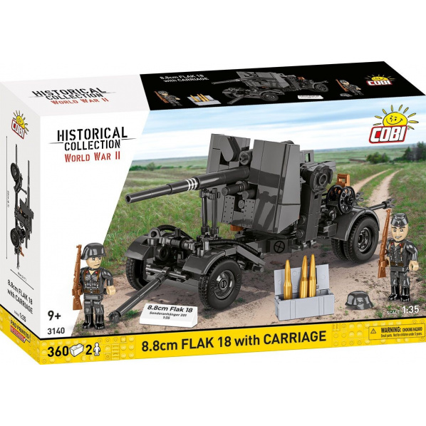 COBI 3140 8,8 cm Flak 18 s lafetou COBI 3140 8,8 cm Flak 18 s lafetou