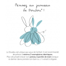 Doudou Plyšový maňásek dinosaurus 25 cm - modrý