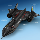Reobrix 33041 Špionážne lietadlo SR-71 Blackbird 