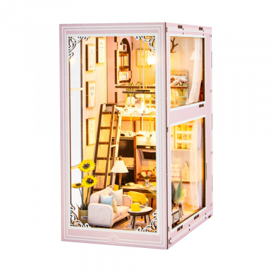 2Kids Toys 3D skládačka Zarážka na knihy Miniatura domečku Růžový mezonet